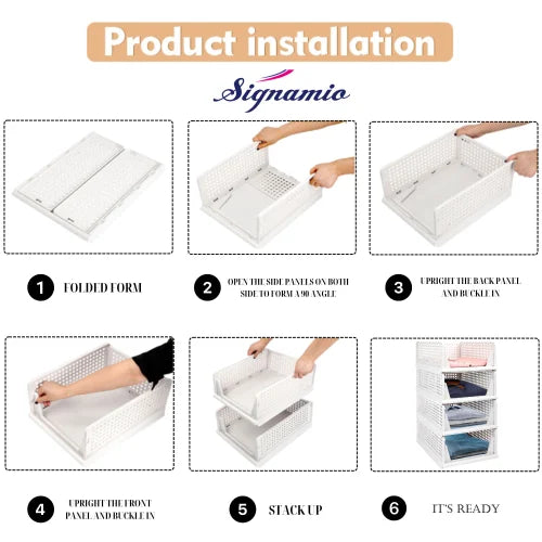 3-Piece Stackable Wardrobe Organizer Set